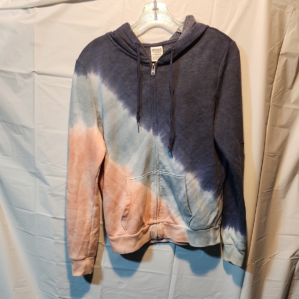 Pink Tie-Dye Zip-Up Hoodie